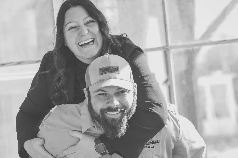 Larry and Melinda from Restorations Unlimited smiling together, showing their husband-and-wife teamwork and joyful partnership